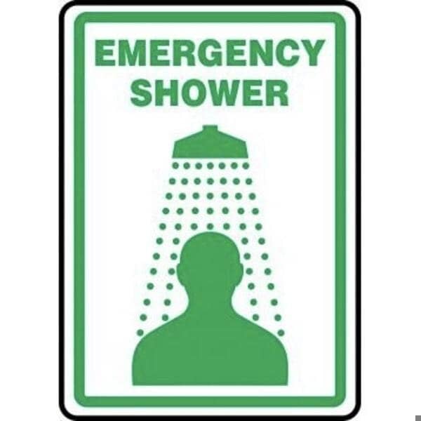 Accuform SAFETY SIGN EMERGENCY SHOWER MFSD519XT MFSD519XT - main